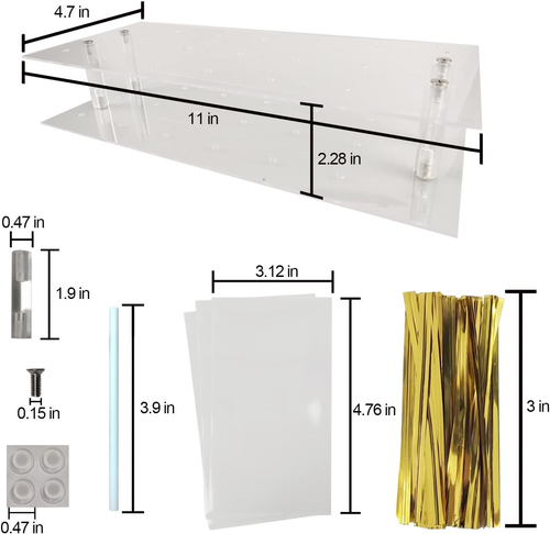 Cake Pop Stand,2pz Porta Cake Pop Espositore 21 Fori Acrilico Porta Lecca-Lecca 100PZ - Foto 2 di 12