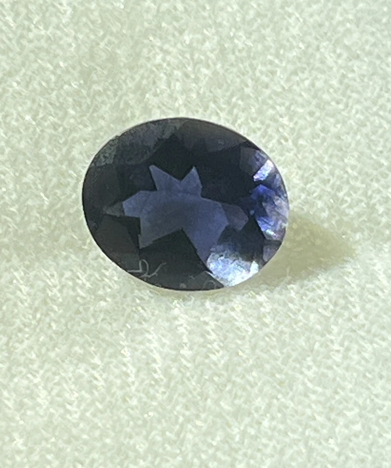 Piedras preciosas sueltas facetadas ovaladas ovaladas azul iolita natural corte fino AAA + Foto 2 de 4