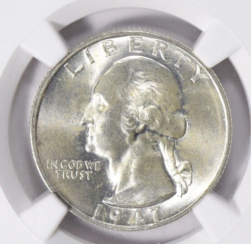 1947-S/S WASHINGTON QUARTER FS-501 NGC-65 SHARP AND LUSTROUS