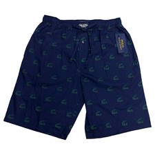 Polo Ralph Lauren Sleepwear Blue Pajama Sleep Shorts Green Navy Pony Logo 45