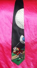 VINTAGE 1996 LOONEY TUNES TASMANIAN DEVIL TAZ GOLFING GOLF NECK TIE