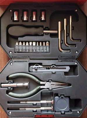 NEW Mr. Moto 24 Piece Tool Set Kit Hard Storage Case Built-in Flashlight GIFT US