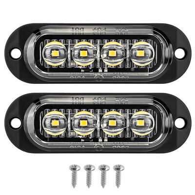2x LED Umrissleuchte DARK DESIGN weiß FLACH 12/24V LED Positionsleuchte Anhänger