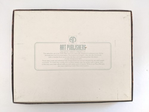 Art Publishers Bushman Art Table Mats 6 Place Mats Vintage Boxed VGUC Ships 🆓 - Picture 15 of 18