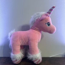 Retired Build A Bear Sparkles Pink White Unicorn 15” Stuffed Plush Toy