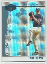 2008 Topps Co-Signers Baseball Jake Peavy / Chris Young #90 Hyper Plaid Blue /50