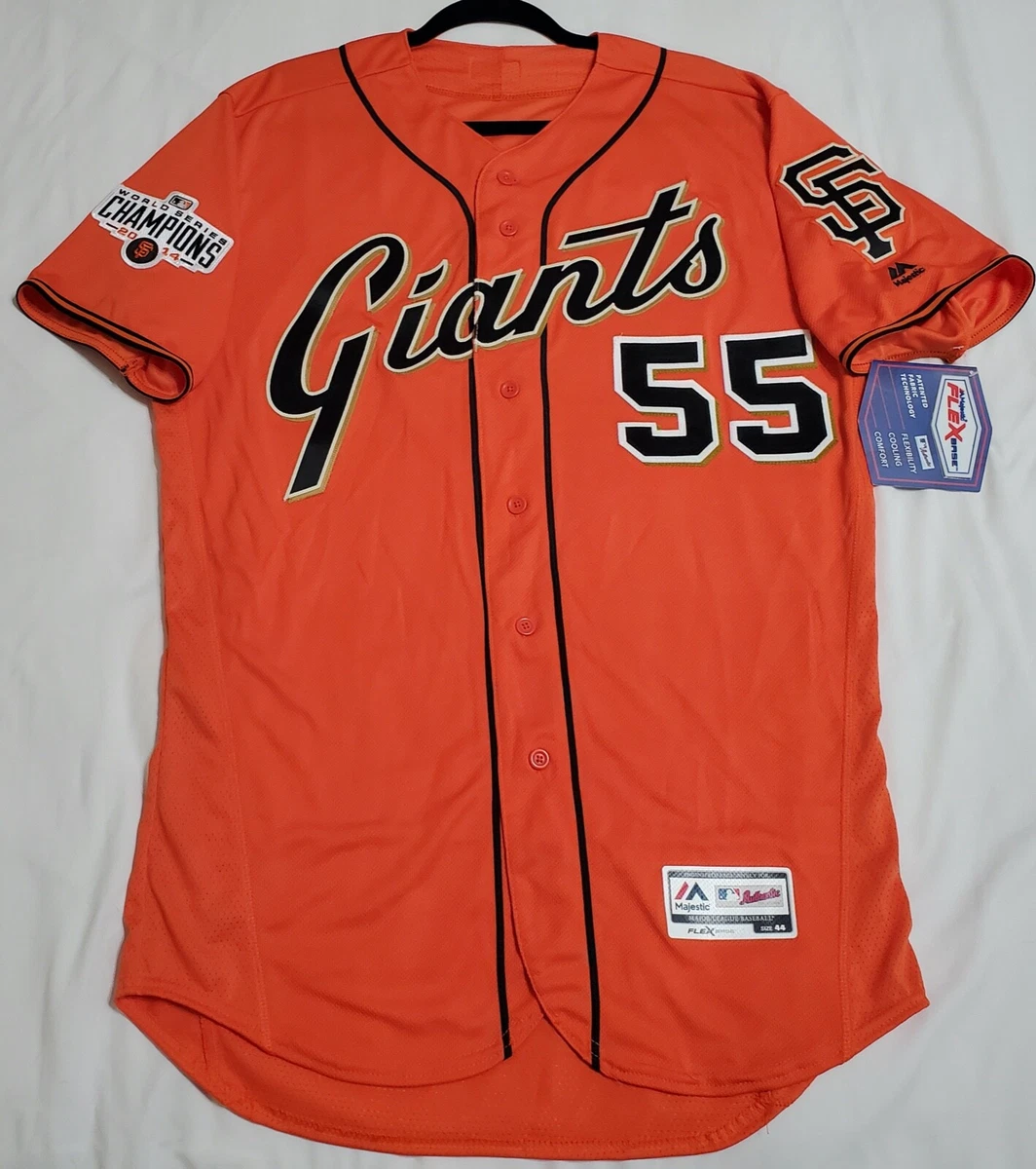 AUTHENTIC MAJESTIC TIM LINCECUM 44 LARGE, SAN FRANCISCO GIANTS FLEX BASE  Jersey