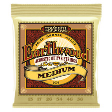Genuine Ernie Ball Earthwood Medium 80/20 Bronze Acoustic Guitar Strings P02002