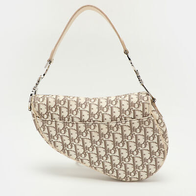 Dior Beige/White Oblique Canvas and Leather Floral Dior Beige/White Oblique Canvas and Leather Floral