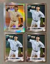 4 Lot 2022 Topps Chrome Baseball MLB #162 Casey Mize Sepia Refractor Base Card
