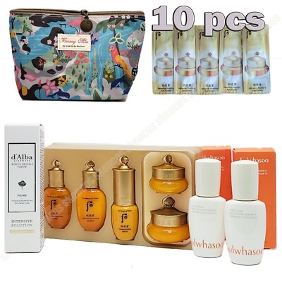 Sulwhasoo/Whoo Travel Kits/Serum 2EA/1oz/Dalba Mist/Eye Cream Samples/Pouch