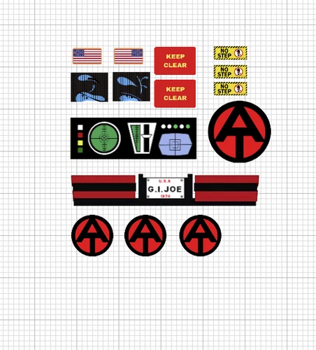 Vintage/Classic Style Gi Joe Adventure Team Coils of Doom ATV Sticker Set Repro