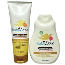 1 Baby Dove Sensitive Skin Cream 1 Hair Softening Conditioner Curl Nourishment