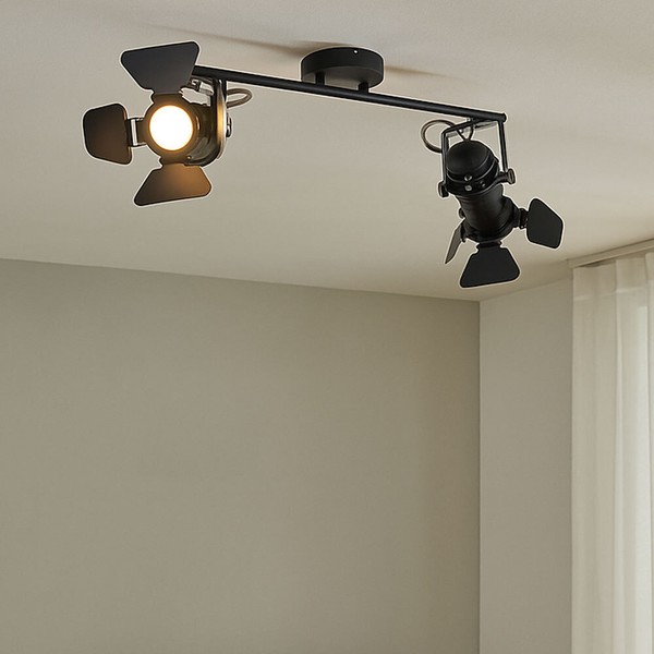 Deckenlampe Deckenleuchte Schlafzimmerleuchte Film Spotleuchte Beweglich Schwarz-image
