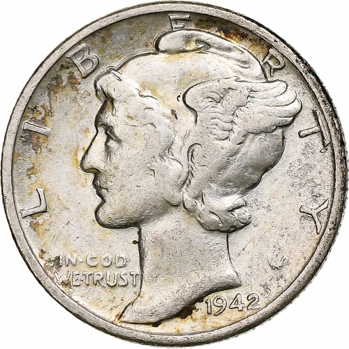 [#1281559] United States, Mercury Dime, 1942, Philadelphia, Silver, EF, KM:140