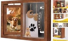 Dog  Cat 3-IN-1 Memorialen Picture Frame Set, Lost Pet Dog Customed Wood