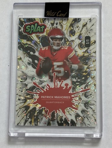 Patrick Mahomes 2025 Wild Card Splat 1/1 - Black Gold Disco