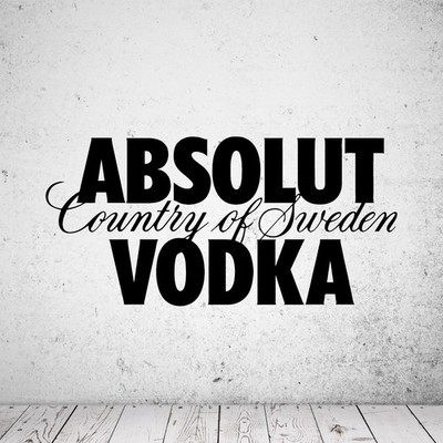 Wandtattoo Absolut Vodka