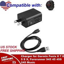 Charger for Garmin Fenix 8 7 6 5 S X, Forerunner 945 45 45S 245 Music