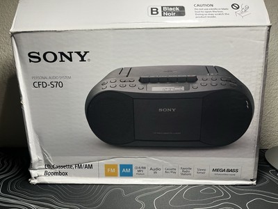 Sony CFD-S70. CD, Cassette, FM/AM Boombox Open Box
