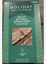 Holiday Living 100 GUTTER  SHINGLE CLIPS  132029 NEW, READY4USE, EXTRA CLIPS