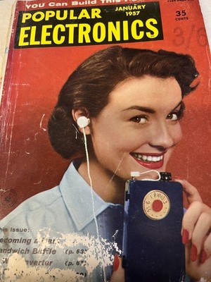 POPULAR ELECTRONICS JANUARY  VOL 6 NO 1 1957 VINTAGE RARE