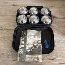 Vintage Luxury Steel Boules Set Petanque Heavy By SPORTS LIFE  6 pc