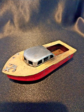 1930s Tinplate Clockwork Speedboat / Boat - 5"