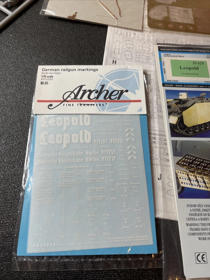 Dragon German Railway Gun 28cm K5(E) LEOPOLD Model Kit 6200 1/35 Started THT25 - Image 4 of 4