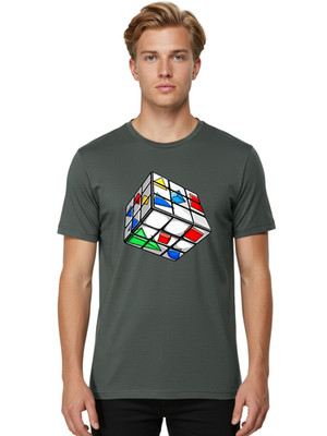 Rubik-S-Cube-6 Mens Graphic Tee, 100% Cotton, Casual Summer Wear