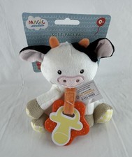 Magic Years 5-inch Soft Paci-Pal Cow with Teether for Baby, 2 Piece