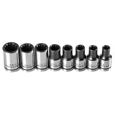 POWERBUILT 642053 8Pc 1/4" Drive Universal Socket Set with  Tray