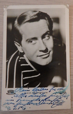 Autogramm deutscher Schauspieler und Tänzer Claus Cristofolini 29.1.56 (123580)