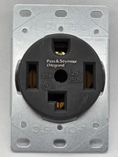 Pass And Seymour Straight Blade Receptacle 30A 125/250V Three Pole 4 Wire