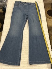 SPANX Everywear Flare Denim Jeans Women's Petitte Large Tummy Tamer Blue