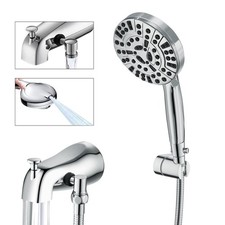 Tub Spout with Diverter, Chrome High Pressure 10 Mode Handheld Shower Sprayer...