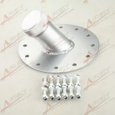 US STOCK Billet Fuel Cell Fast Fill Filler Neck 45 Degree 12 Bolt Flange Silver