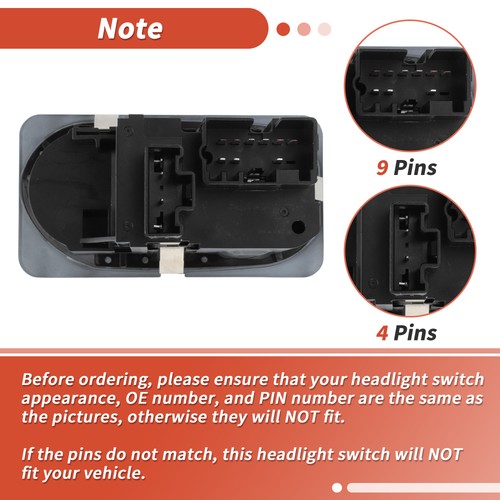 Headlight Switch for Ford F-250 Super Duty F-350 Super Duty No.2C3Z11654DAA - Imagen 5 de 7