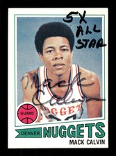 1977-78 Topps  #96 Mack Calvin signed auto autograph  w AS insc BXCP60