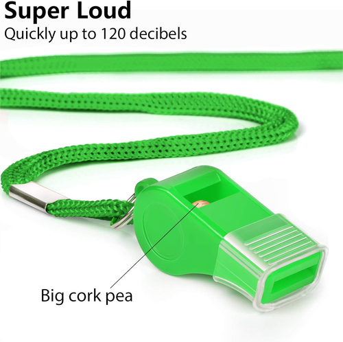 Whistle with Lanyard and Mouth Grip, Super Loud Sports Whistles, Perfect for Coa - 第 2/6 張圖片