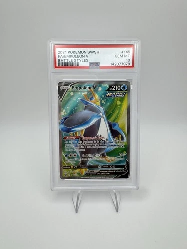 2021 POKÉMON SWSH05 BATTLE STYLES EMPOLEON V FULL ART 145/163 PSA 10