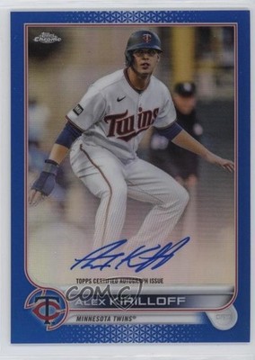 2022 Topps Chrome Veteran Blue Refractor /150 Alex Kirilloff #CVA-AK Auto 4d3