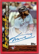 2024 Topps Archives VLADIMIR GUERRERO JR At The Break AUTO 08/10 Blue Jays