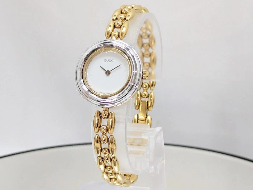 Reloj GUCCI Change Bisel 11/12.2 Cuarzo Dorado EN CAJA Para Mujer Funcionando Auténtico Foto 2 de 4