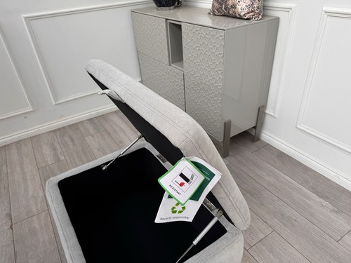 Furniture Village Inca Manhattan Stone Large Storage Footstool - Bild 4 von 10