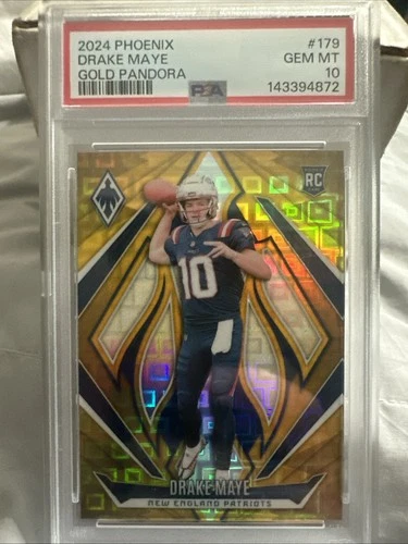 2024 PANINI PHOENIX GOLD PANDORA #179 DRAKE MAYE RC 10/10 PSA 10 🔥🚨🔥
