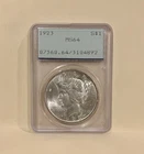 1923 $1 Peace Dollar Coin PCGS MS 64 - Old Green Holder