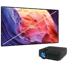 GPX All-In-One Projector + Screen + Bluetooth Speaker all-in-one kit, Brand New.