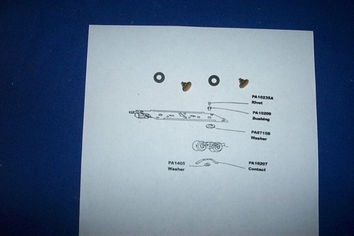 American Flyer Parts - PA10235A Rivets & PA10209 Bushings f/Tenders 4 pcs #201 - 第 1/1 張圖片
