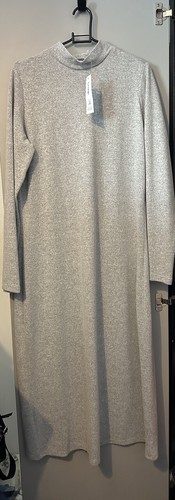Grey High Neck Jumper Dress New Size 14 Eur 42 - Picture 2 of 8
